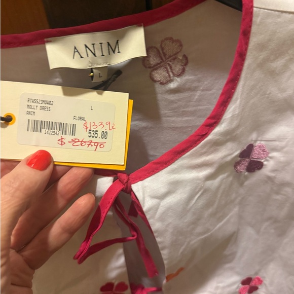 Anim | NWT Tomato Girl Poplin Embroidered Molly Mini Dress | L - Picture 6 of 9